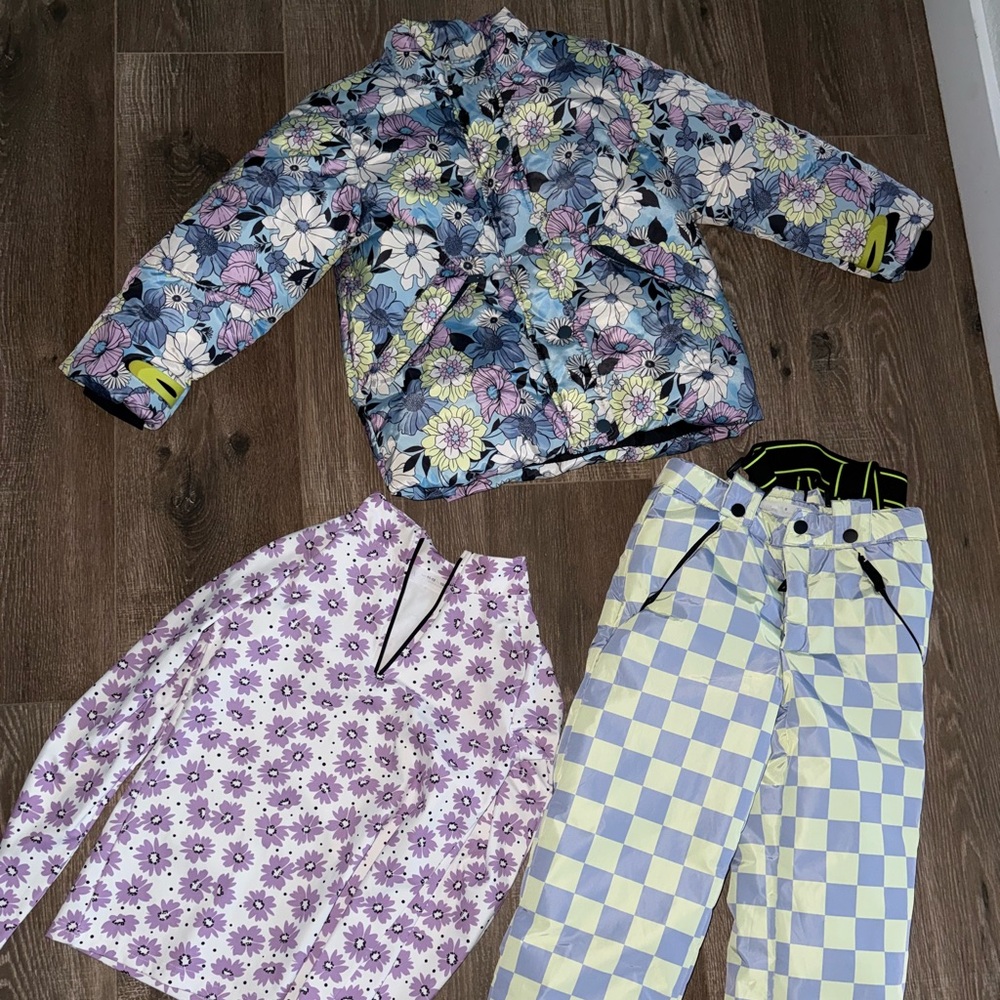 Zara girls coat and ski snow pants